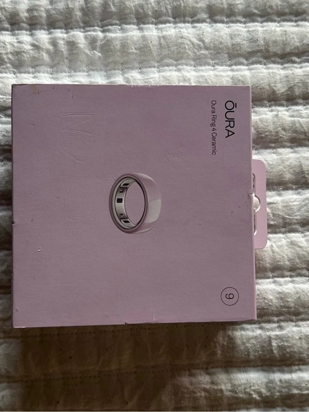 NEW Pink Petal Ceramic Oura Ring 4 Smart Wellness Ring Size 9
